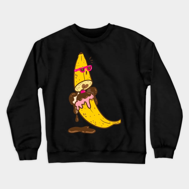 Banana Split Crewneck Sweatshirt by Fluffymafi